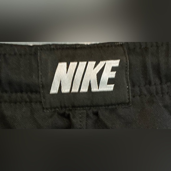 Nike Men's Black with Gray Stripe Athletic Shorts - Picture 4 of 6